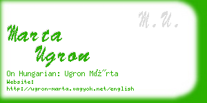 marta ugron business card